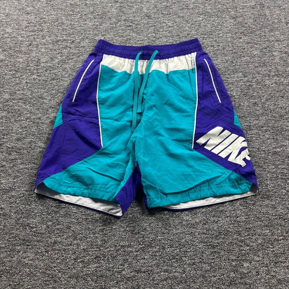 Retro Nike Colorblock Baggy Basketball Shorts Purple/Teal Size Medium